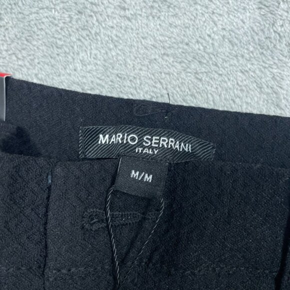 Mario Serrani Textured Pull-On Pants Black M/M NWT 6619 - Picture 3 of 10